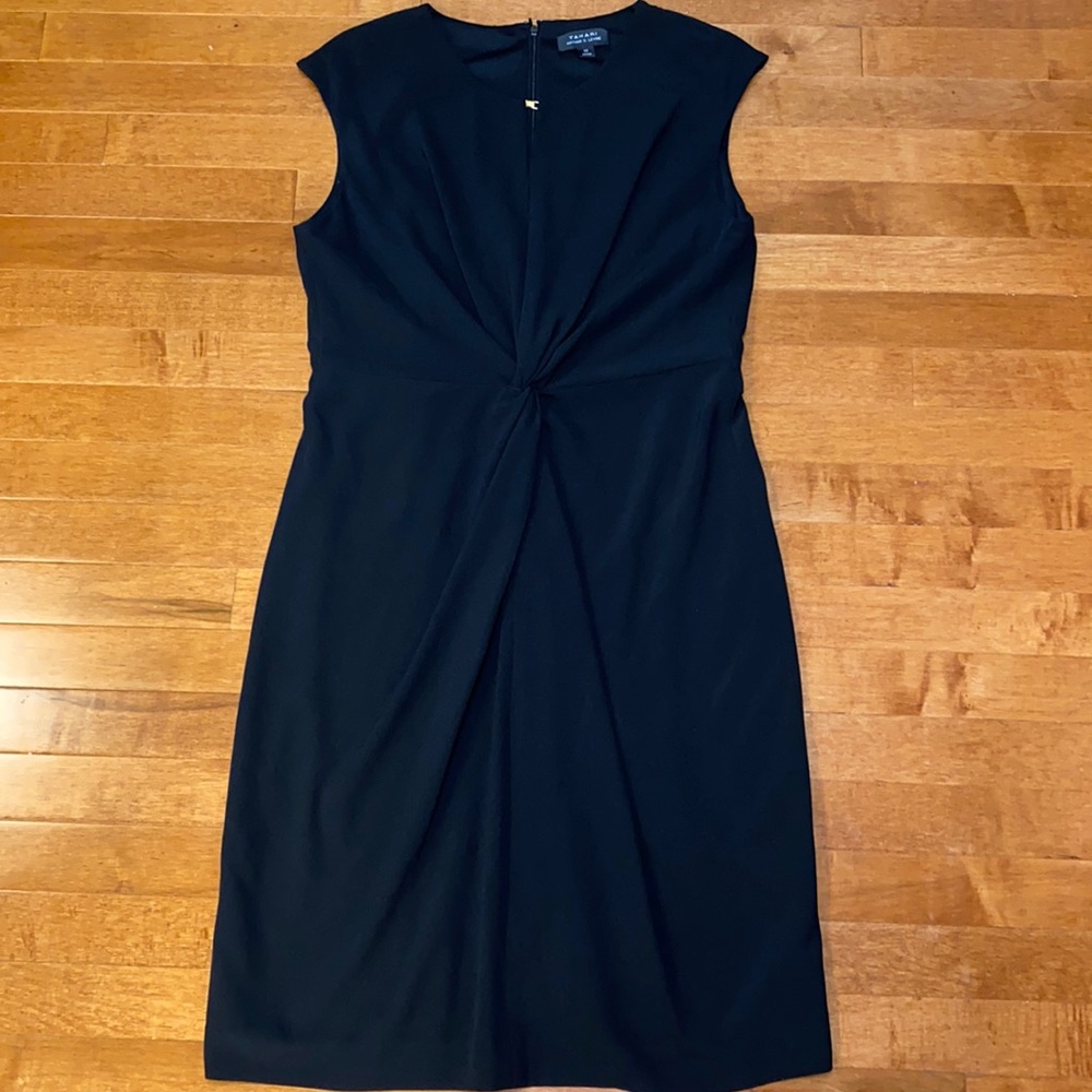 Tahari Twist Front Black Dress - 12